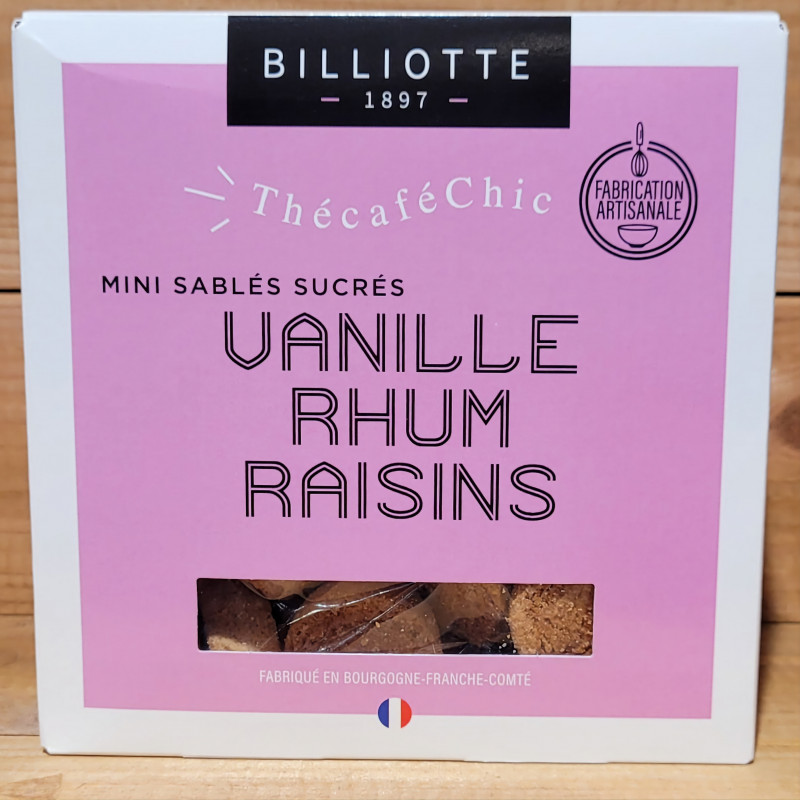 Mini Sablés Vanille Rhum Raisins 110g