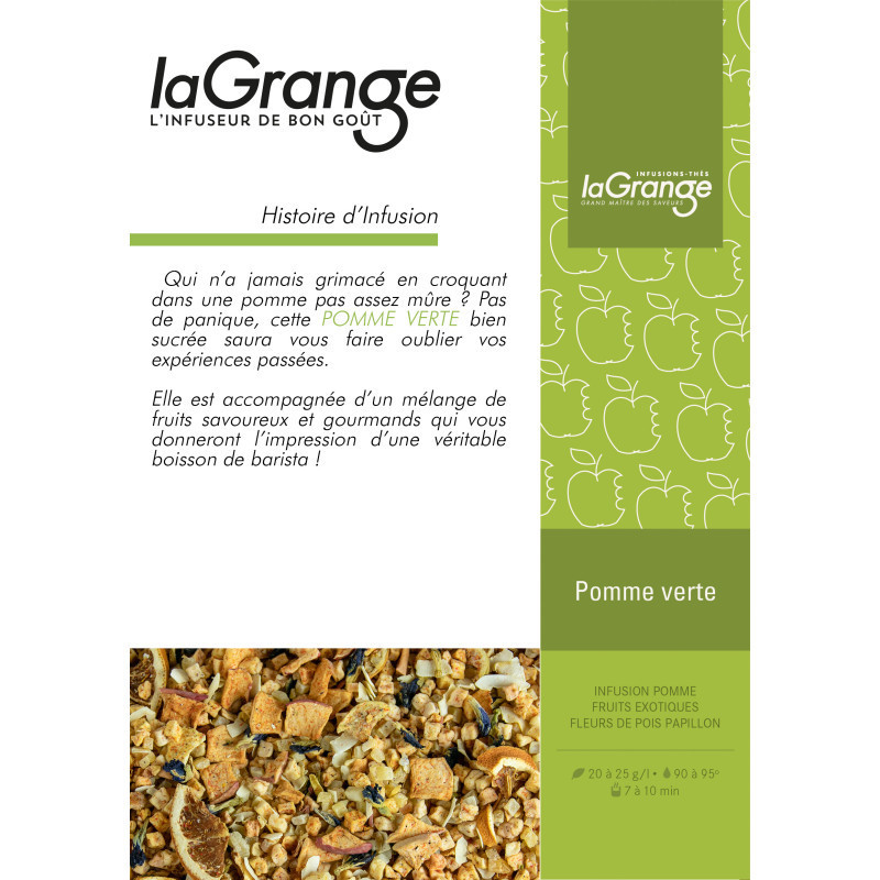 Infusion Pomme verte 100 g – Fruits exotiques & pomme | Maison Lagrange | Chez Laurette