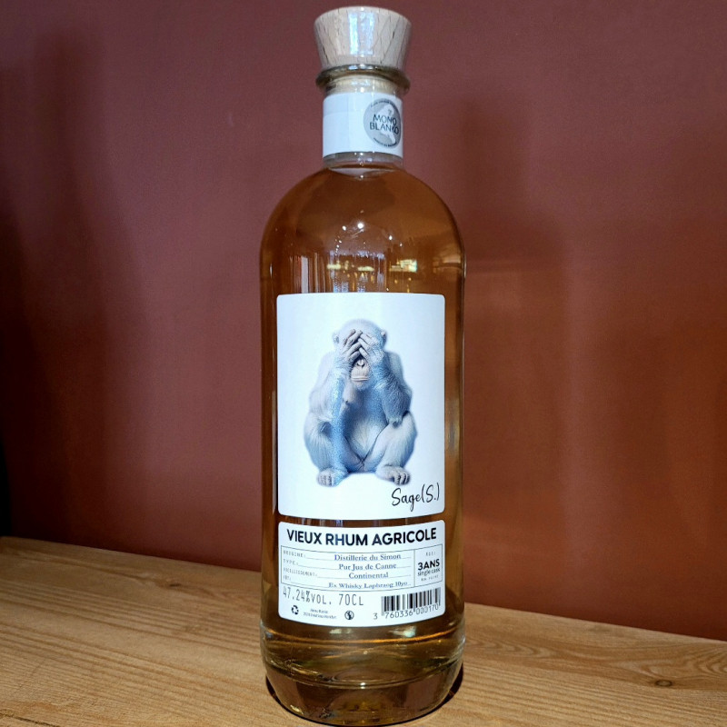 Rhum Vieux Sage(s) 3 ans  finish  Laphraog - Mono Blanko