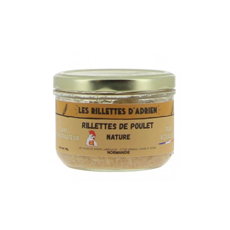 Rillettes de poulet nature  d'Adrien - 180g