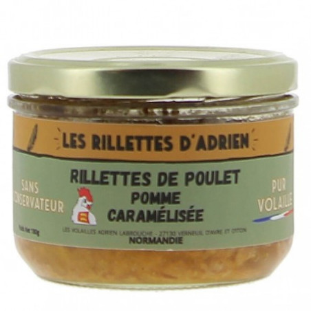 Rillette de poulet aux pommes caramélisées