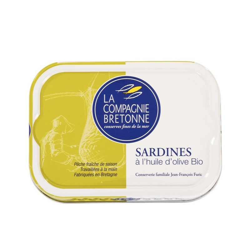 Sardines à l'huile Bio - La Compagnie Bretonne - 115g