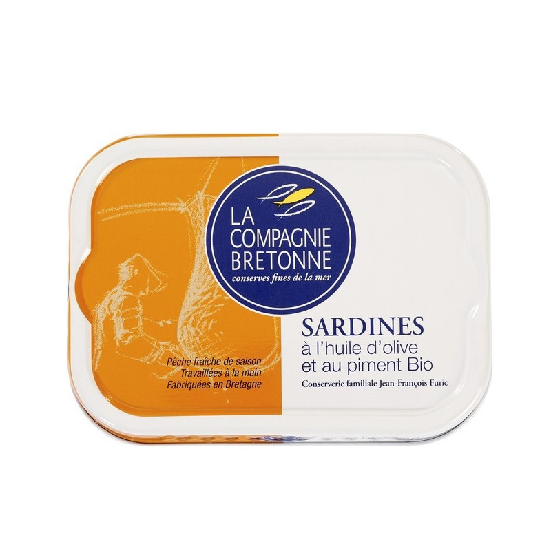 Sardines à l'huile Bio - La Compagnie Bretonne - 115g