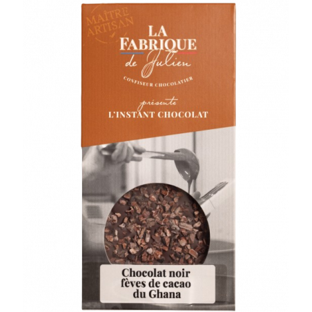 Tablette Chocolat Noir Fèves de cacao du Ghana - La Fabrique de Julien - 100g