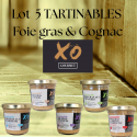 Lot 5 Tartinables Foie gras & Cognac - XO Gourmet