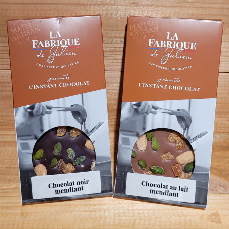 Tablette de chocolat Mendiant - La Fabrique de Julien -